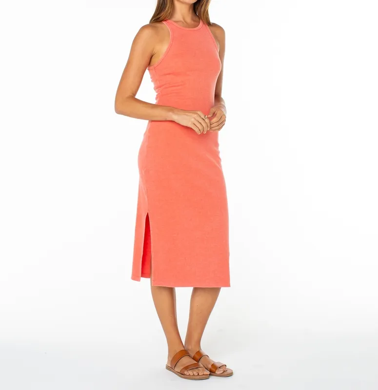 Relaxed Slip Style Midi Dress