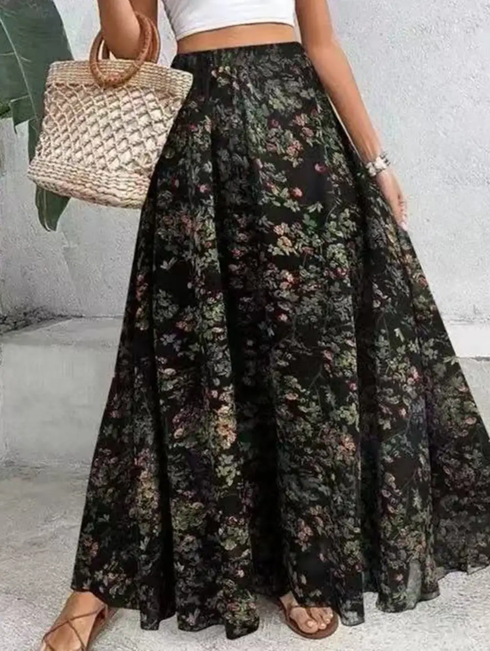 Everyday High Waist Midi Skirt