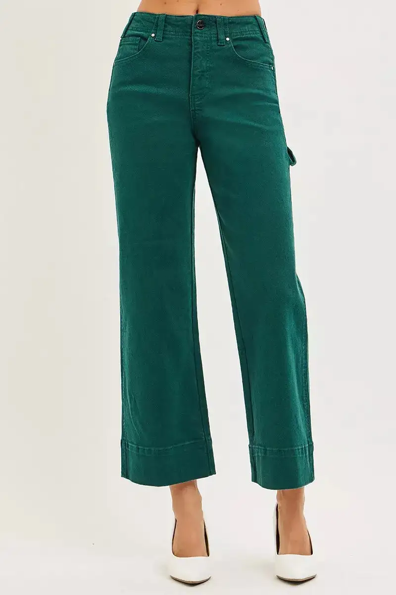 Tummy Control High Rise Crop Wide No Waist Band