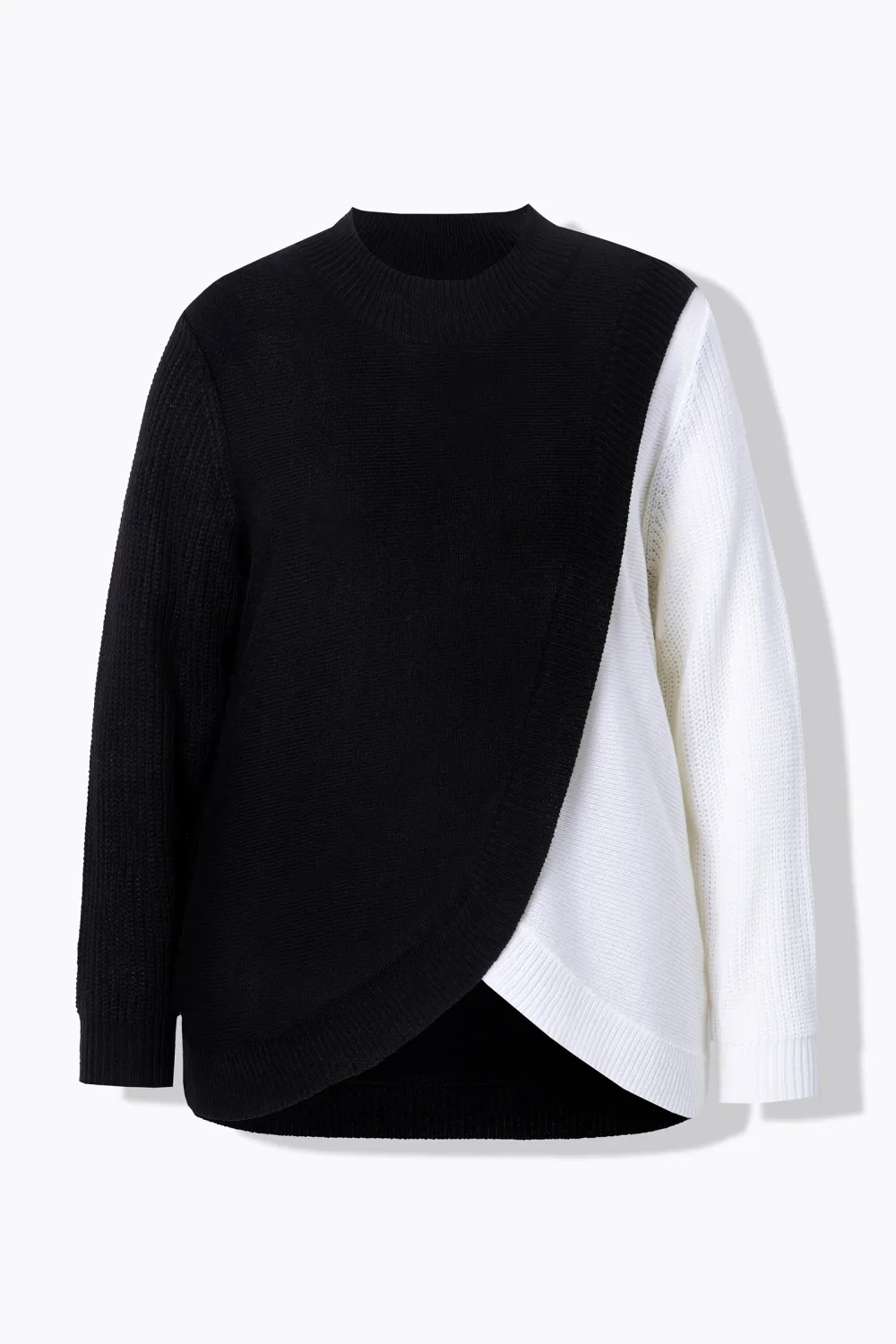 Splicing Round Neck Women's Sweater