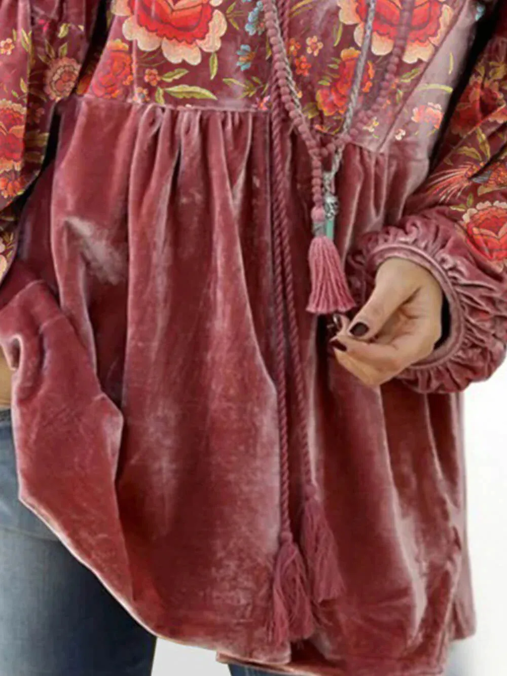 Casual Velvet Eiegant Top
