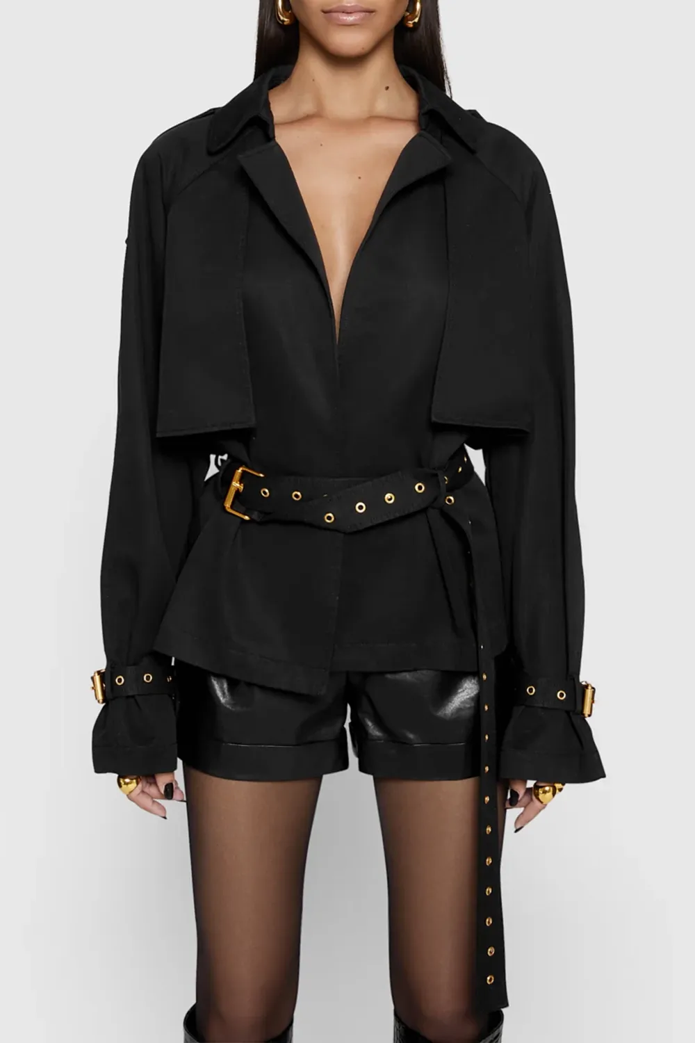 Deep V-Neck Jacket
