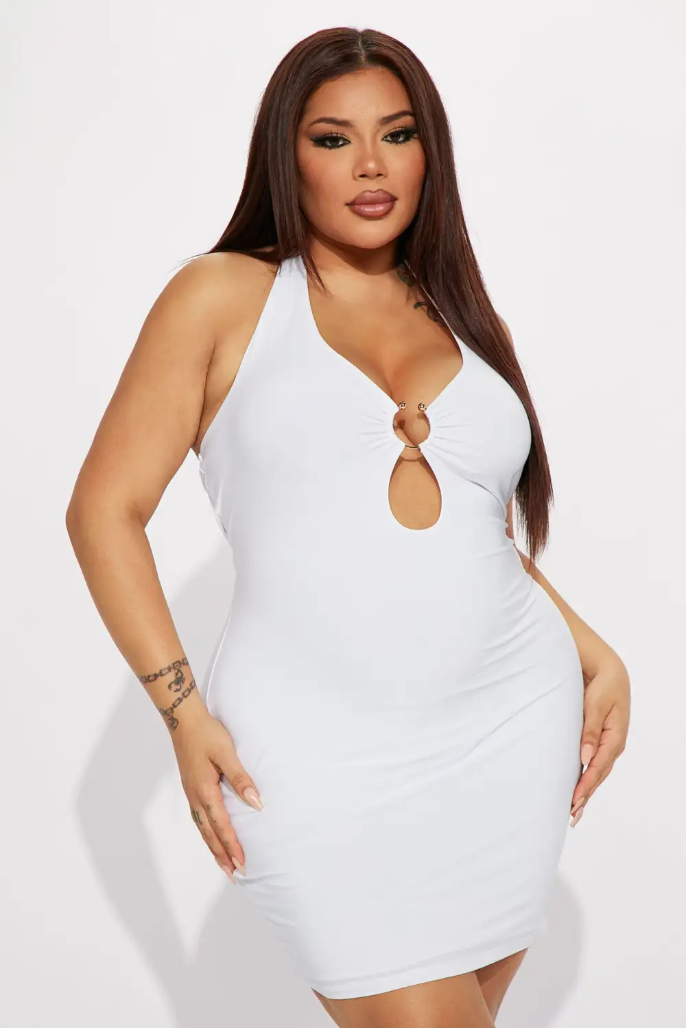 Shiree Halter Mini Dress - White