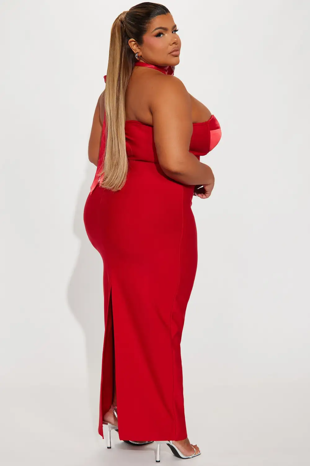 Divine Bandage Maxi Dress - Red