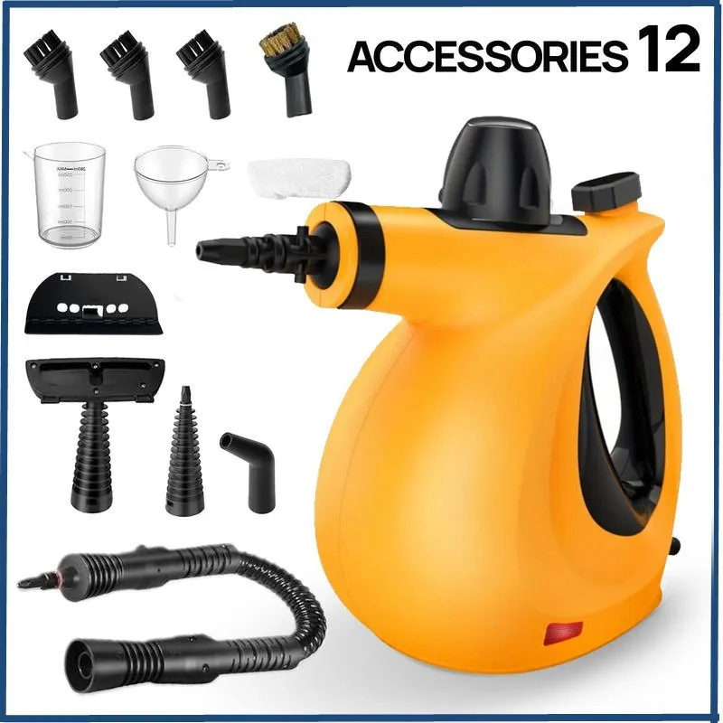 High-Temperature High-Pressure Steam Cleaner, Household Multi-Function Handheld Cleaning Machine, 12-Piece Set