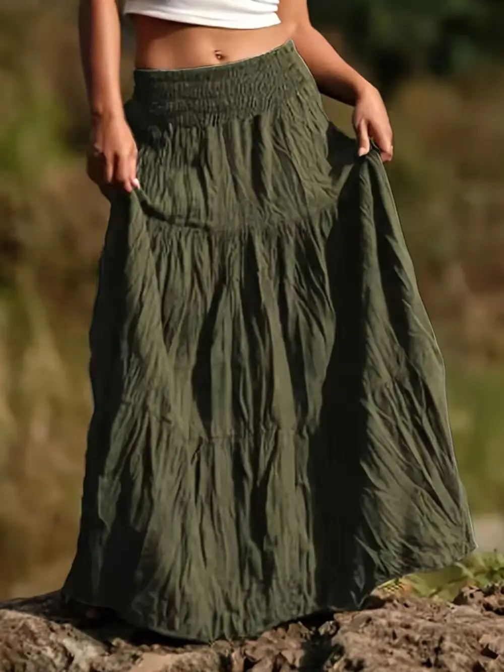 Tiered Ed Maxi Skirt