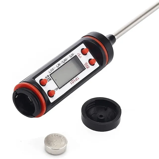 1pcs Meat Thermometer Digital BBQ Thermometer Electronic Cooking Food Thermometer Probe Water Milk Kitchen Oven Thermometer Tools