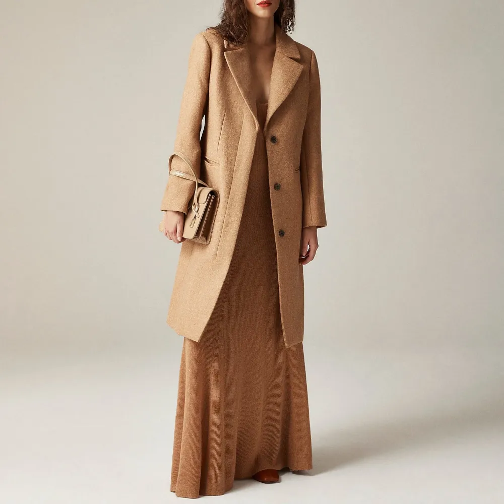 Topcoat Wool-Blend Melton