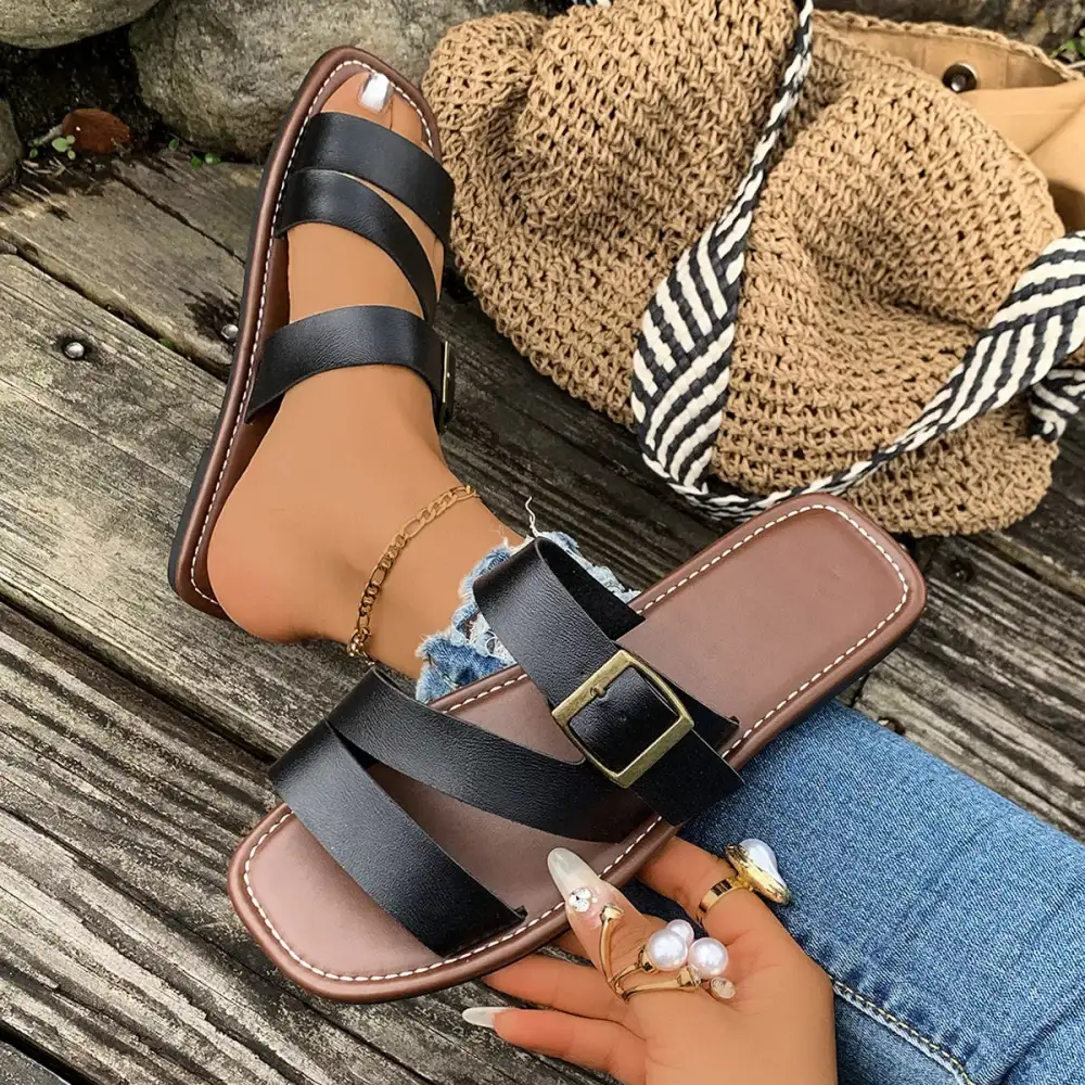 Everyday Buckle Open Sandals