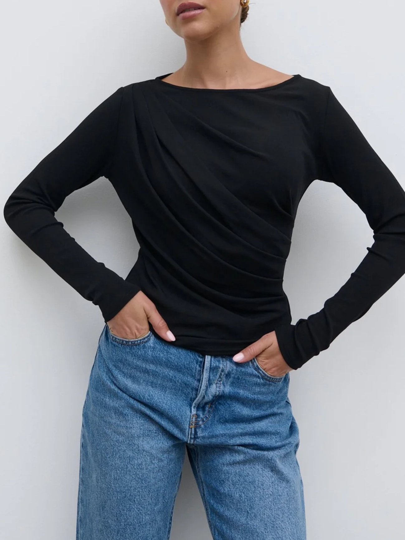 Semi-Sheer Jersey Top