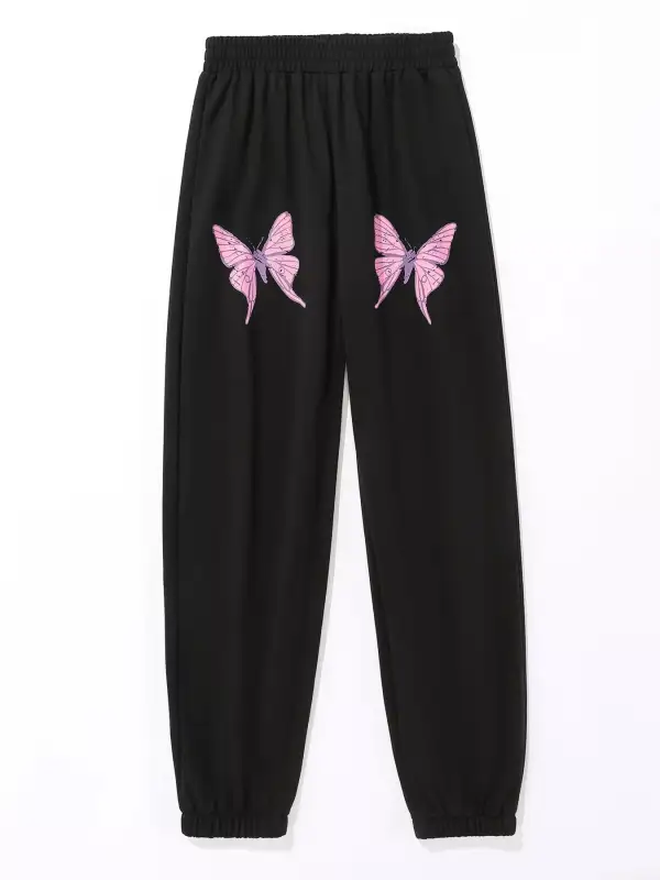 Butterfly Casual Sweatpants Pants