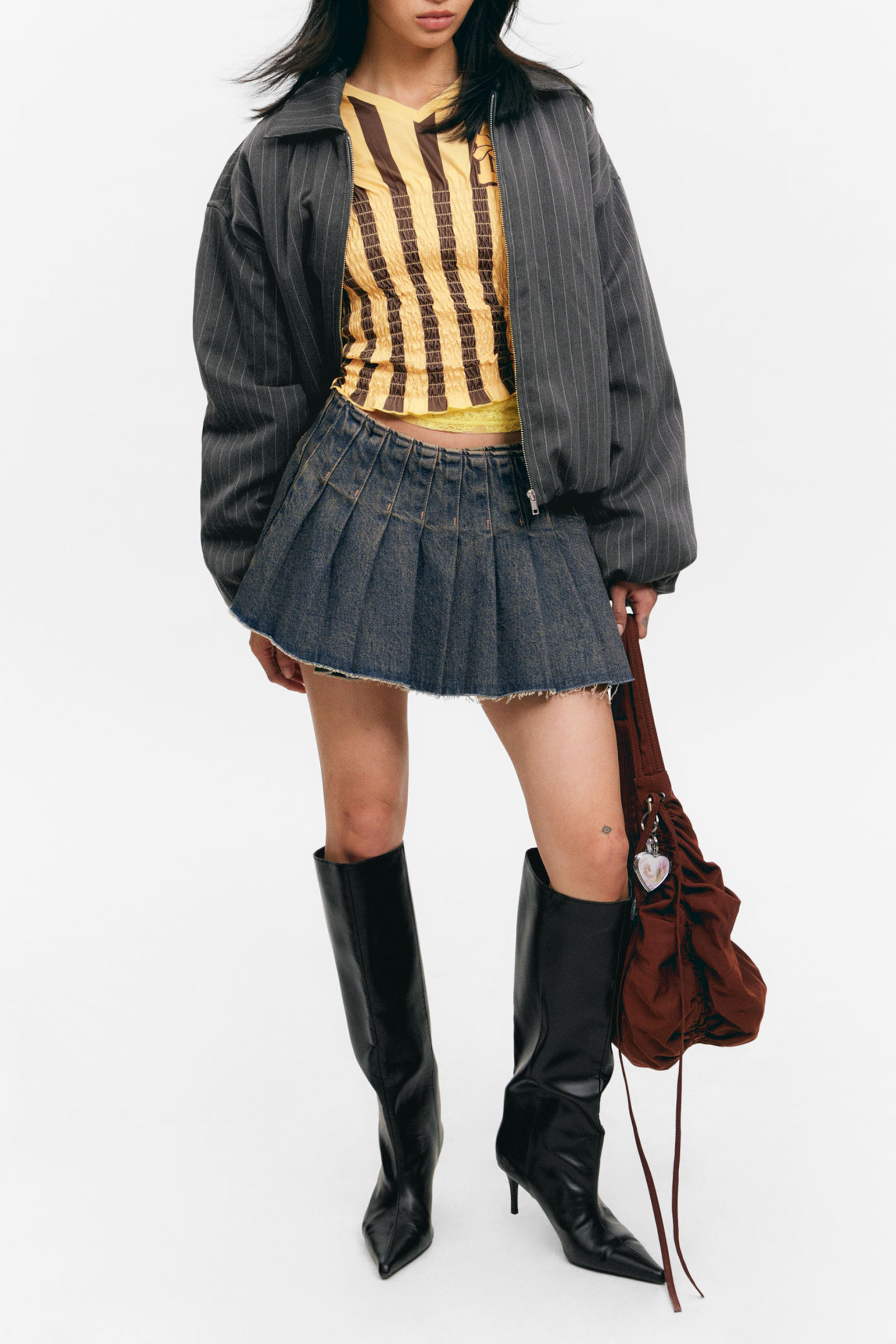 Striped Zip Up Jacket