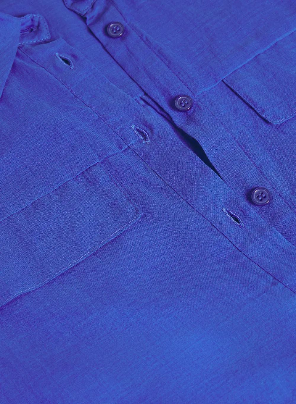 Chiffon-Blended Cotton Shirt
