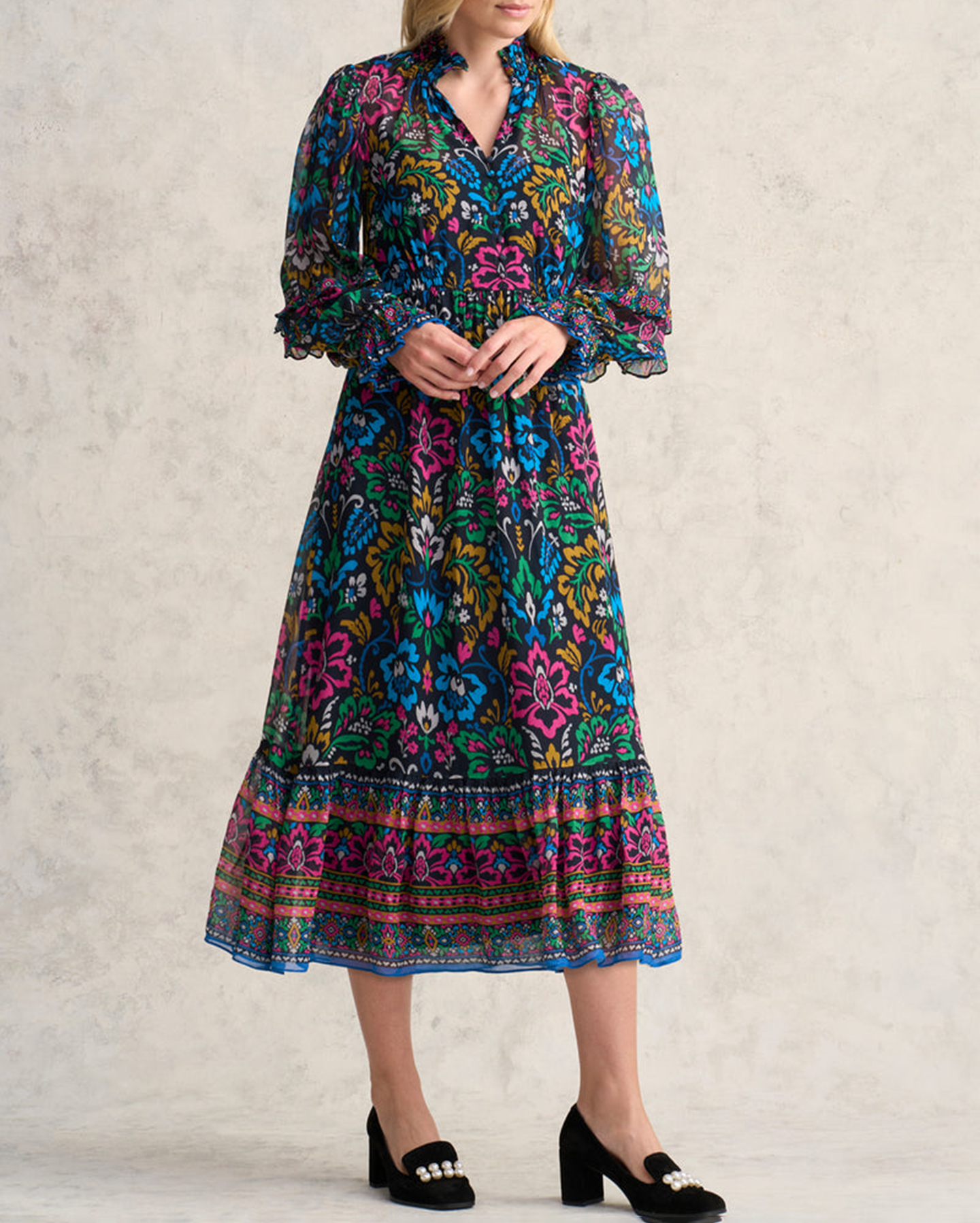 Printed Midi Dress