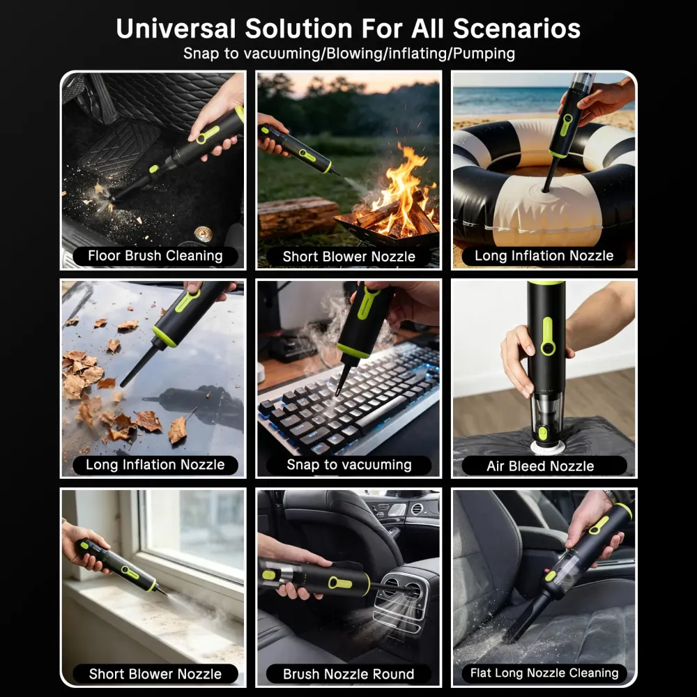 High-Power Car Wireless Vacuum Cleaner - Suction & Blow Dual Use