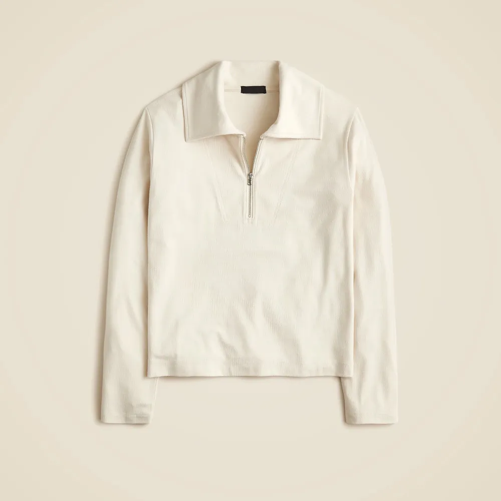 Soft Rib Quarter-Zip Tops