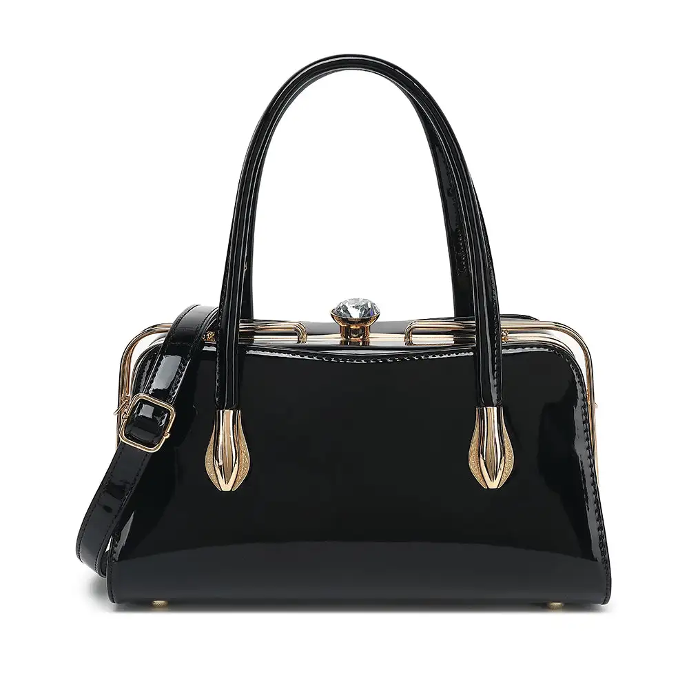 Everyday Patent Leather Satchel Bag