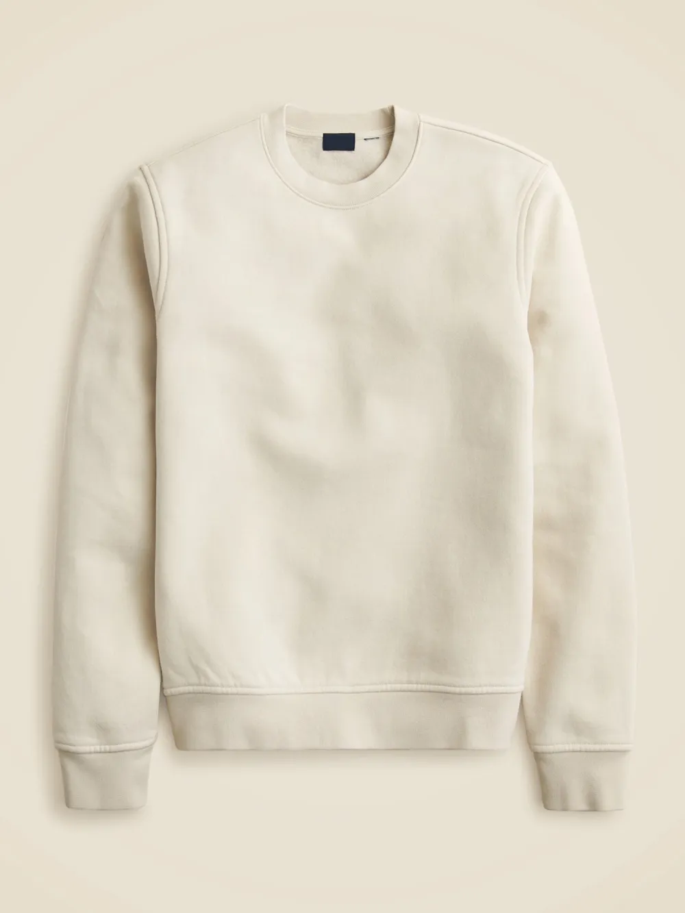 Cream Colored Crew Neck Sweatshirt