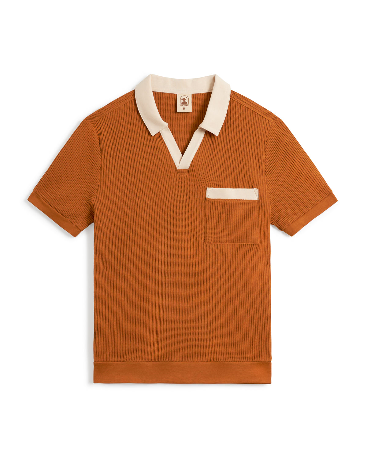 The Cannes Waffle Knit Shirt - Burnt Sienna