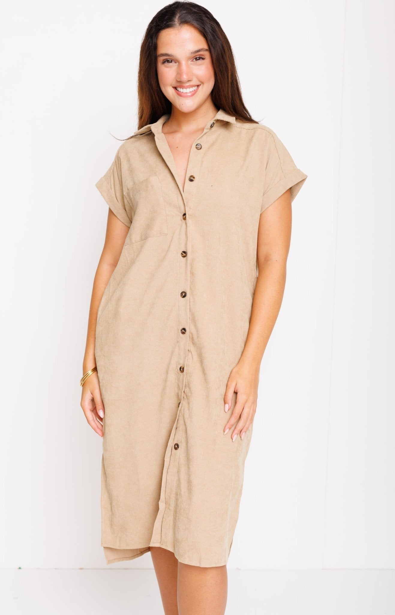 Espresso Midi Dress, CAMEL