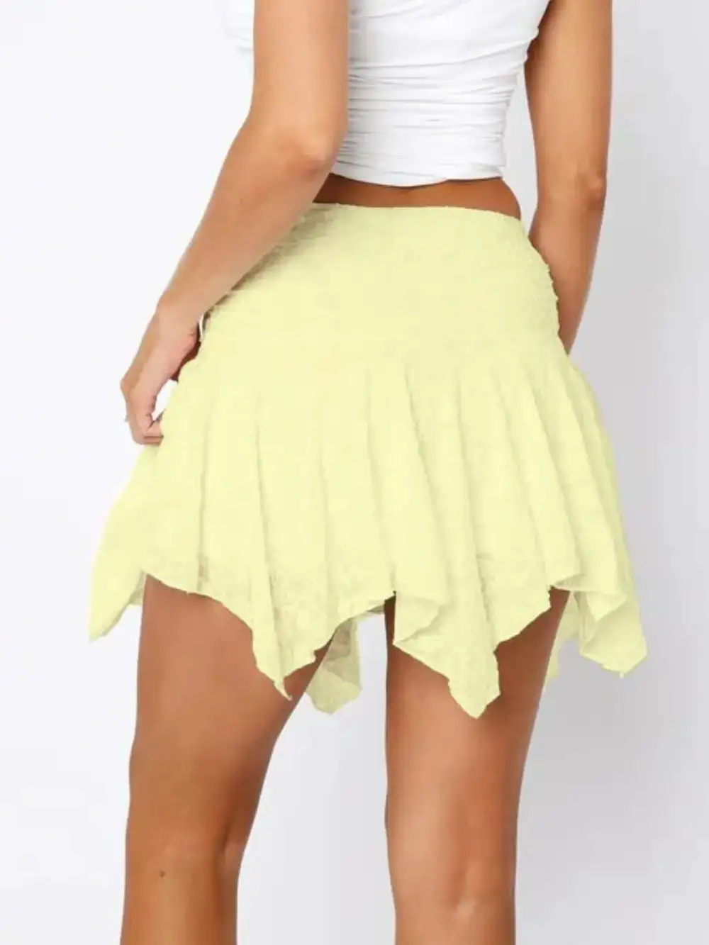 Ruffle Lace Mini Skirt