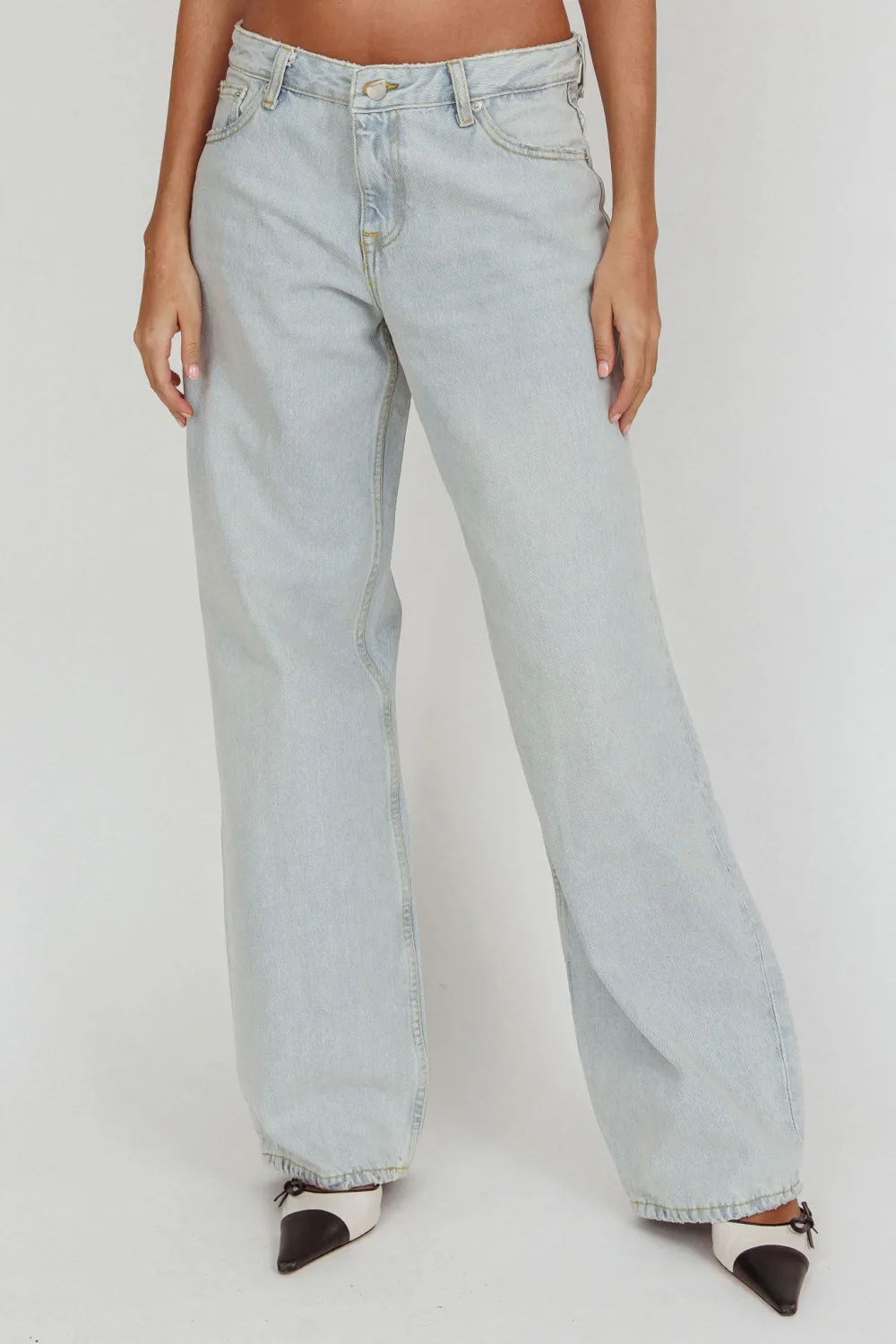 Cotton Loose Low Rise Jeans