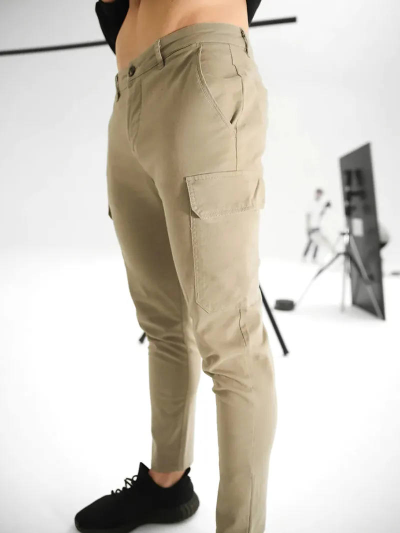 Men's Khaki Stretch Twill Pants