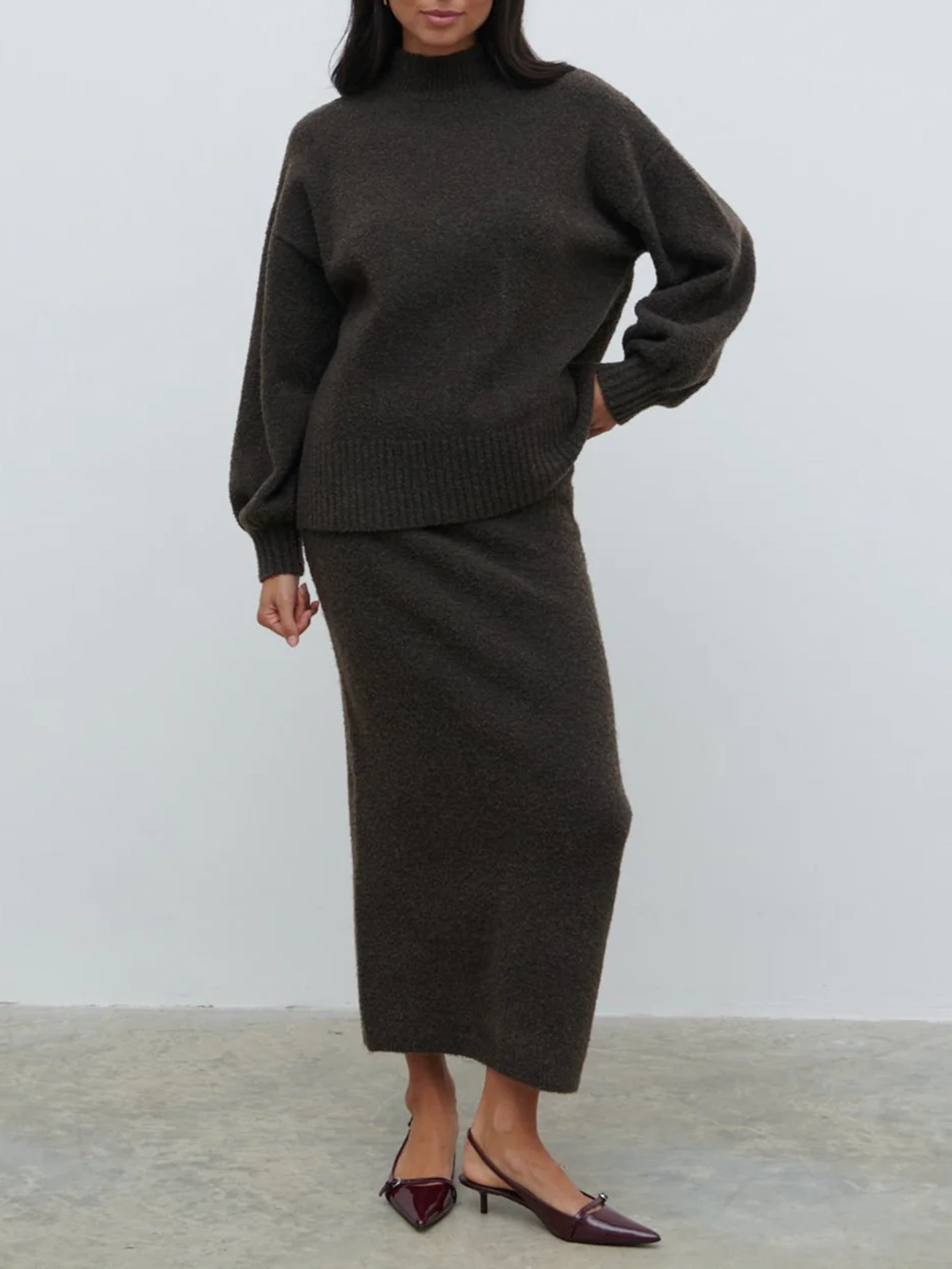 Balloon Sleeve Knit Jumper