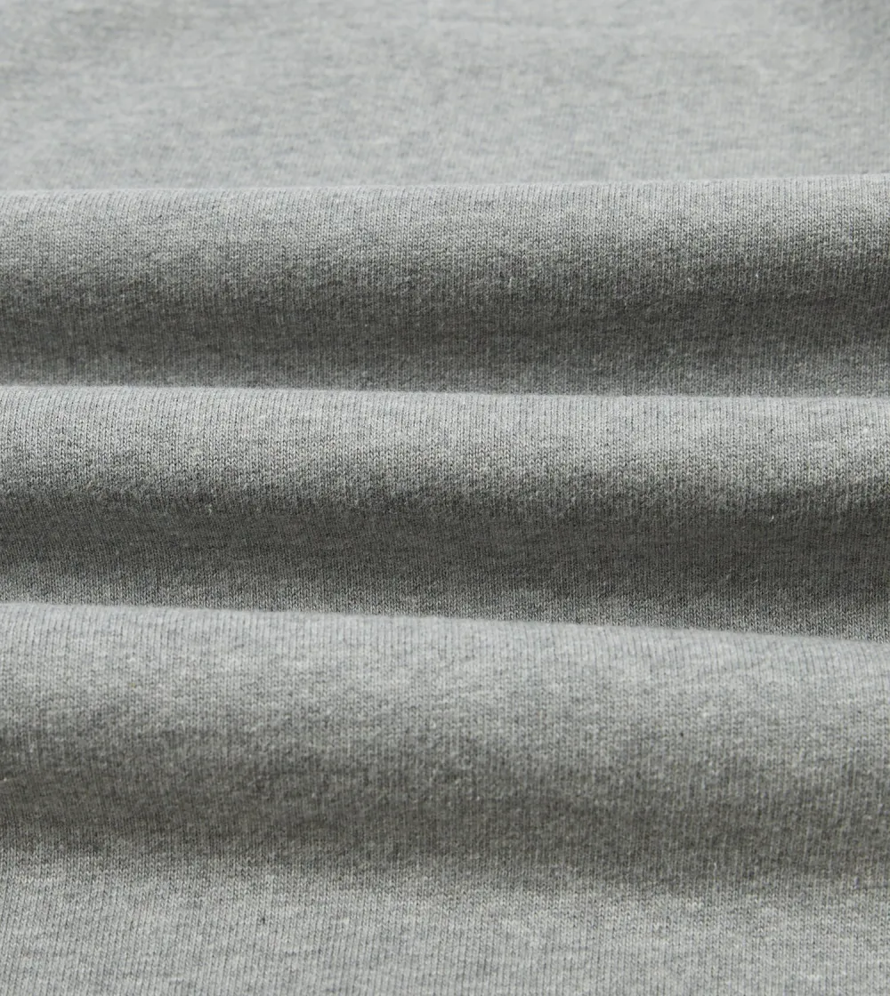 Grey Brushed Cotton Jersey Sweatshirt Plain
