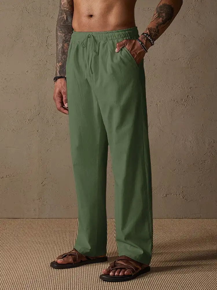Tapered Straight Leg Pants