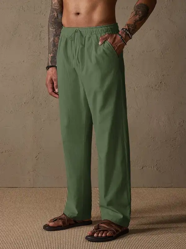 Tapered Straight Leg Pants