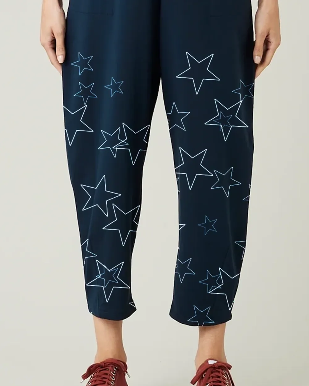 NAVY COTTON JERSEY JUMPSUIT