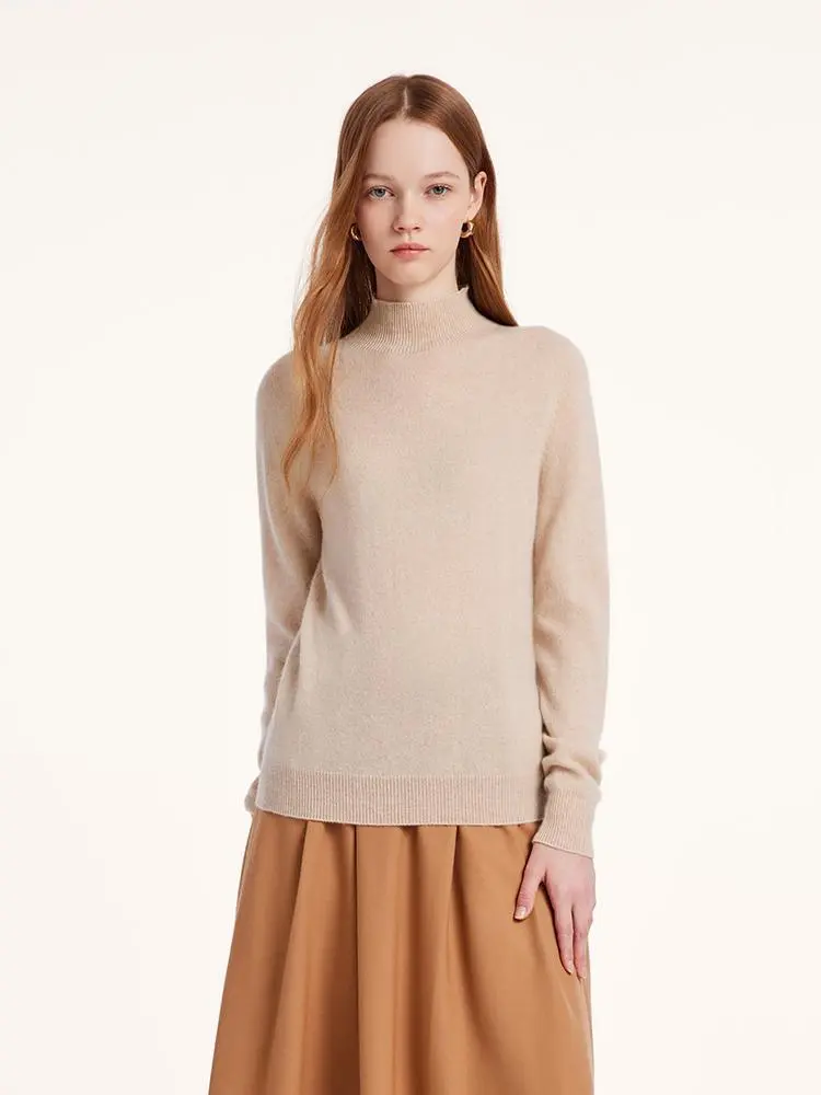 Cashmere Mock Neck Women Sweater