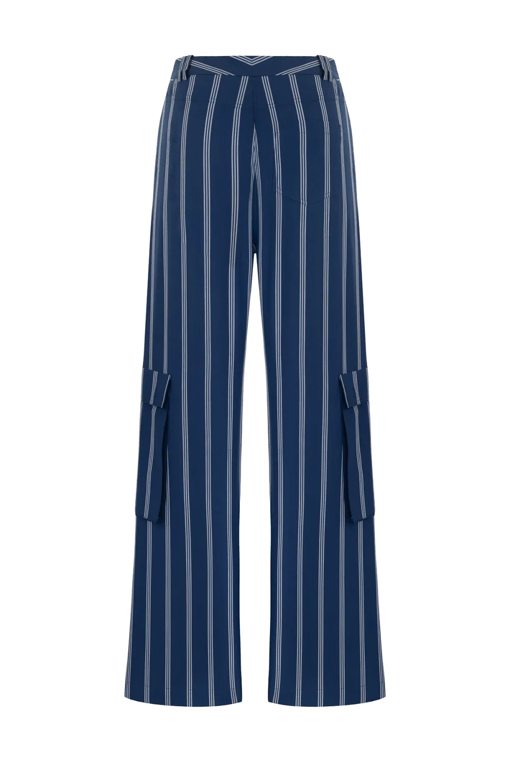 Palazzo Pants-Blue Striped