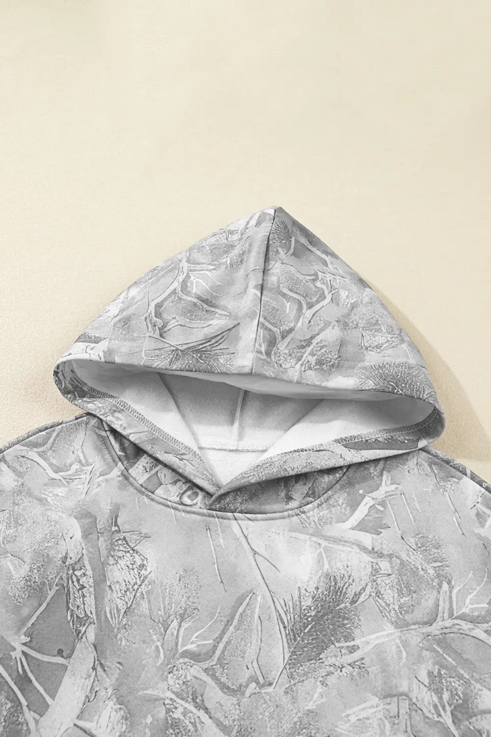Easygoing Relaxed Camo Print Hoodie