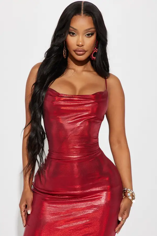Watch Me Shine Bright Maxi Dress - Red
