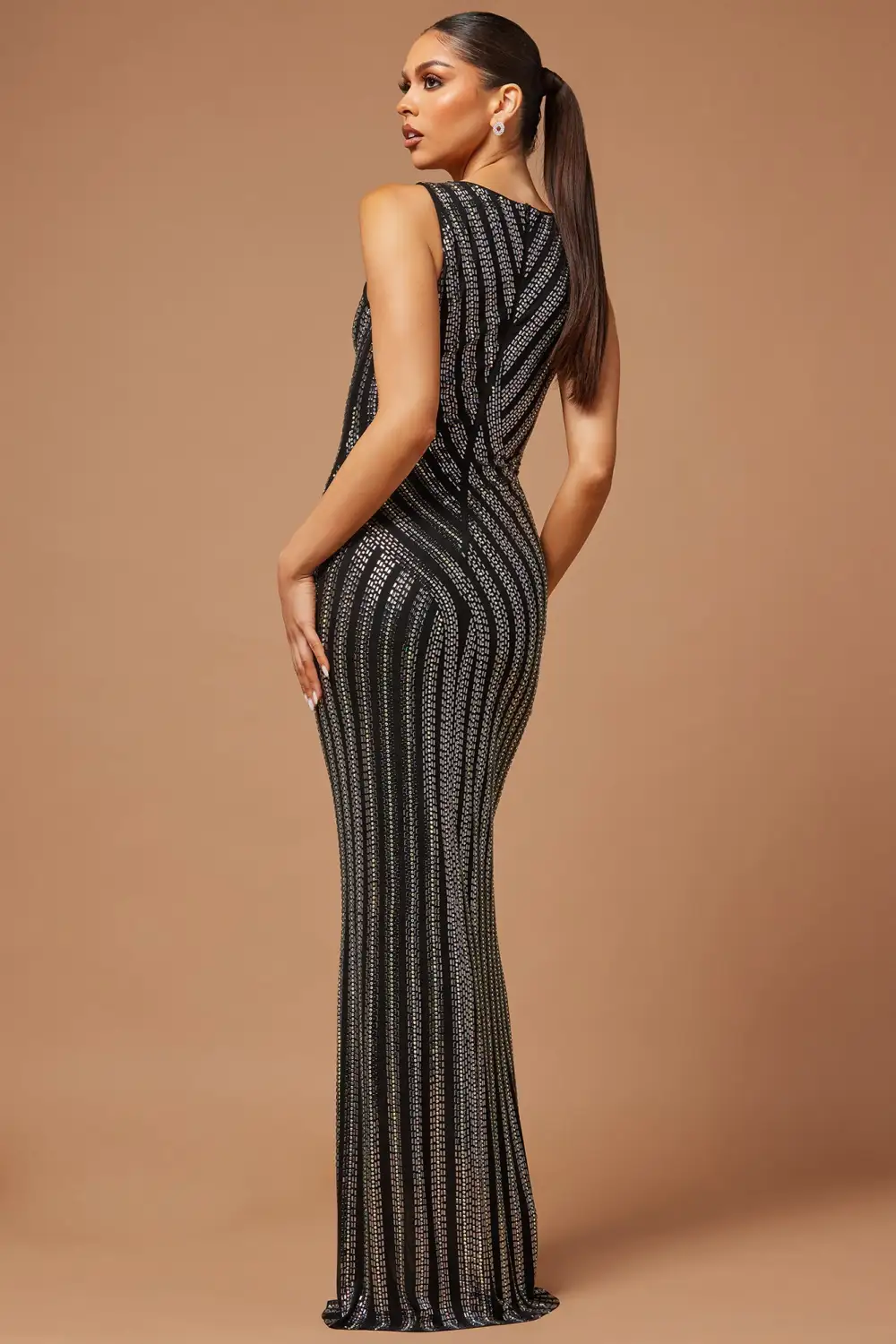 Lyric Embellished Maxi Dress - Black