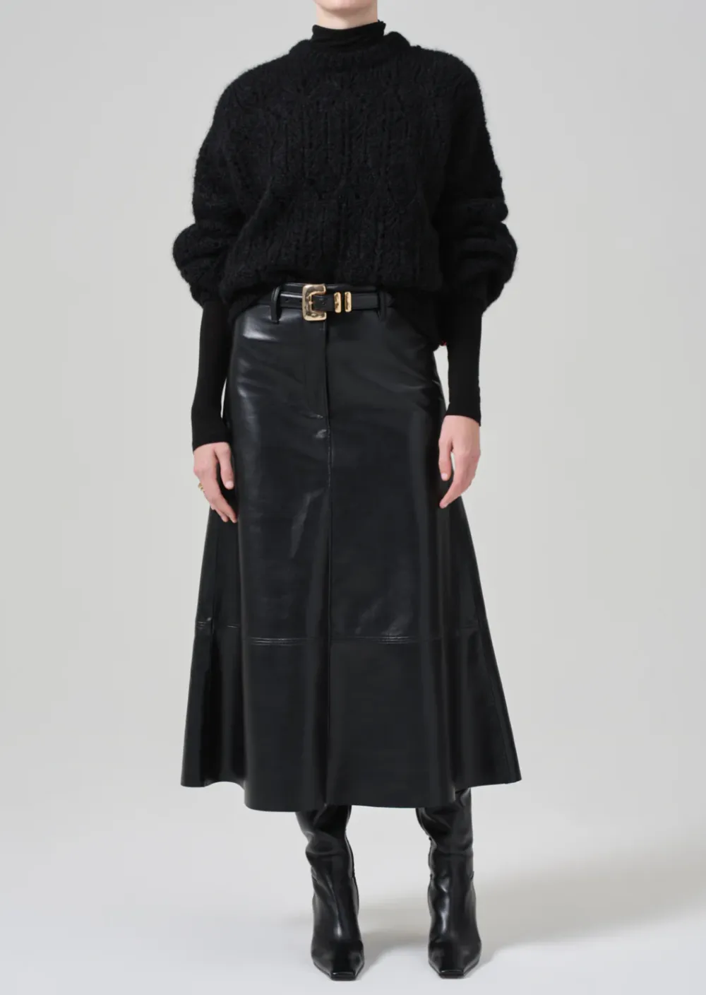 Cassia Leather Skirt