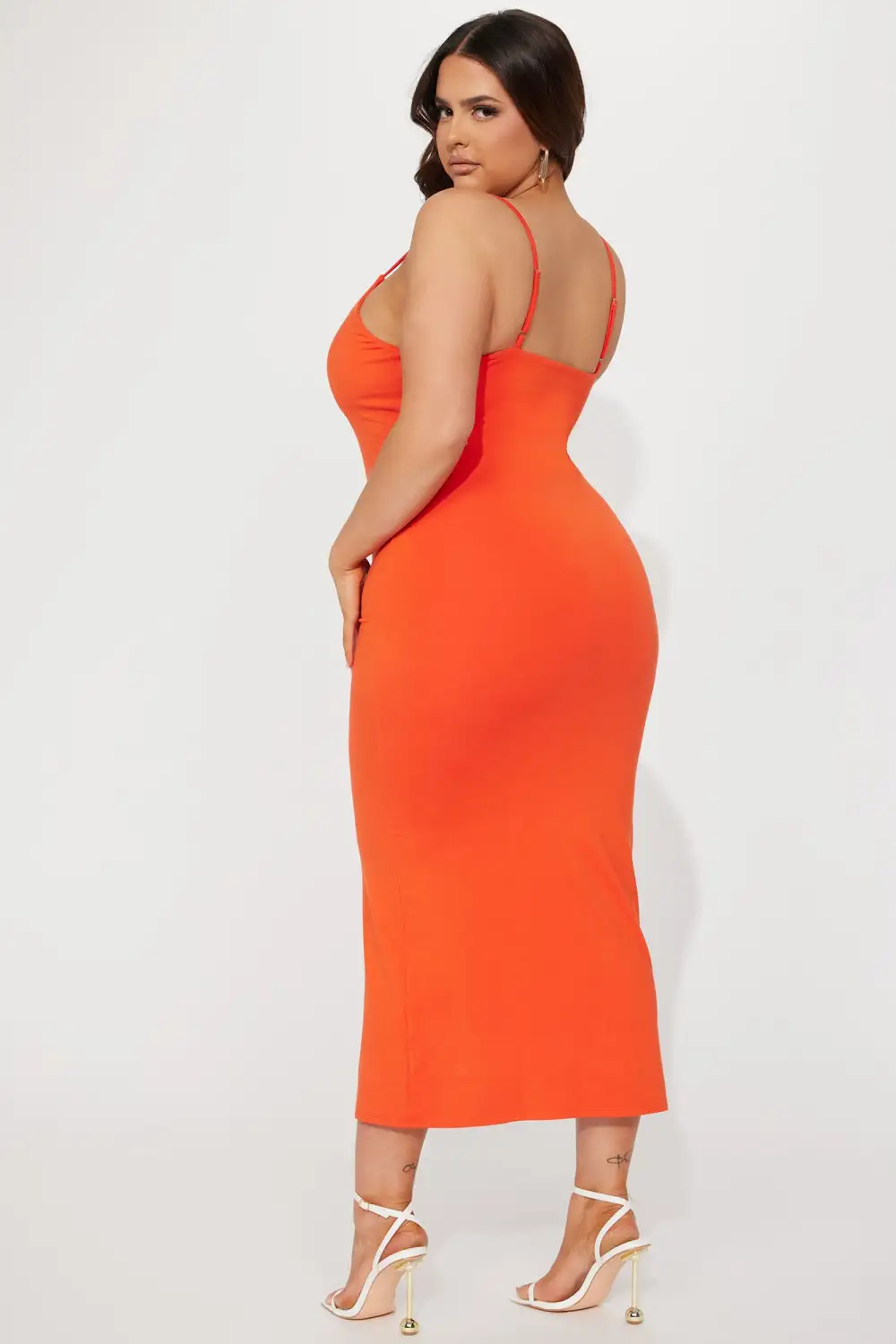 Ajay Midi Dress - Orange