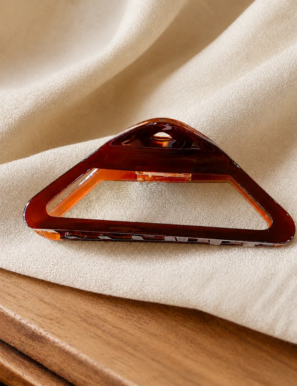 Triangular Hollow Marbled Hair Clip