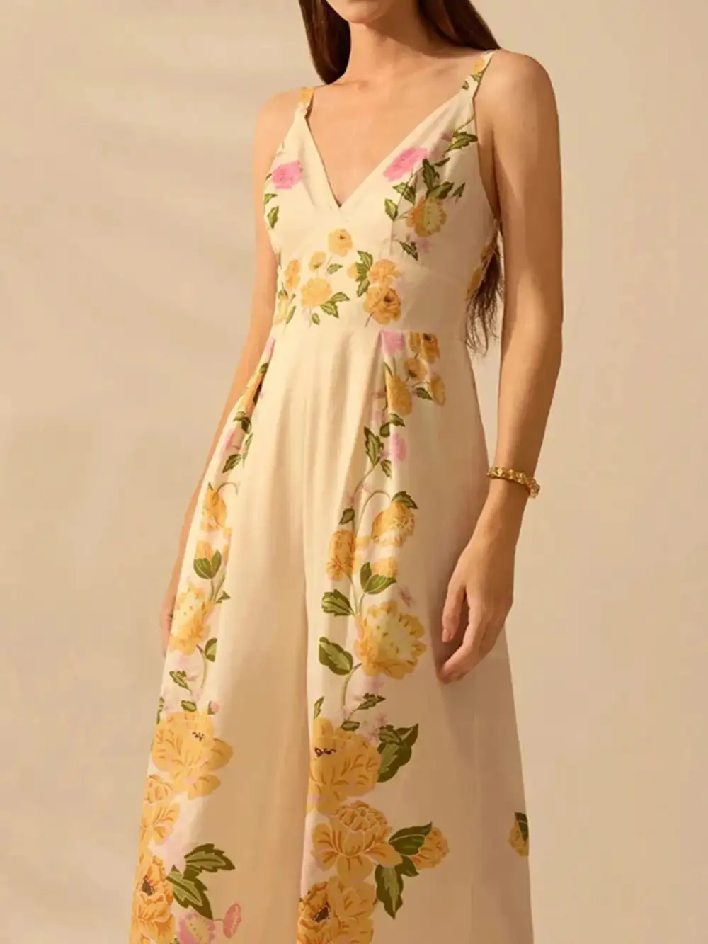 Classic Floral Wide Leg Jumpsuit