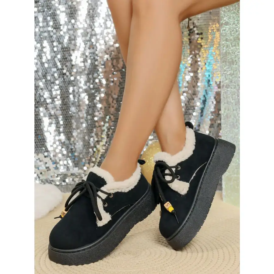 Round Toe Platform Boots