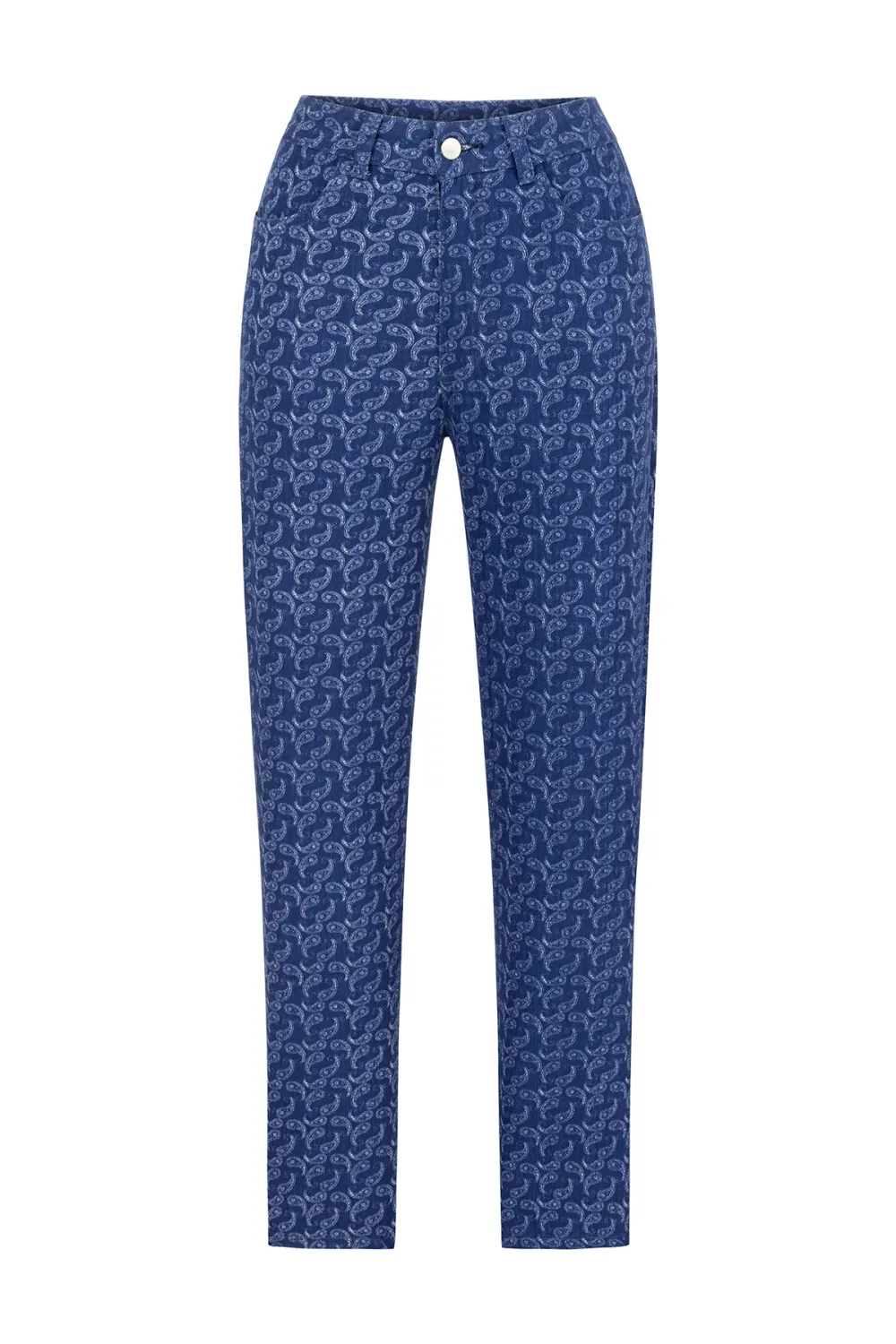 Textured Denim Pants