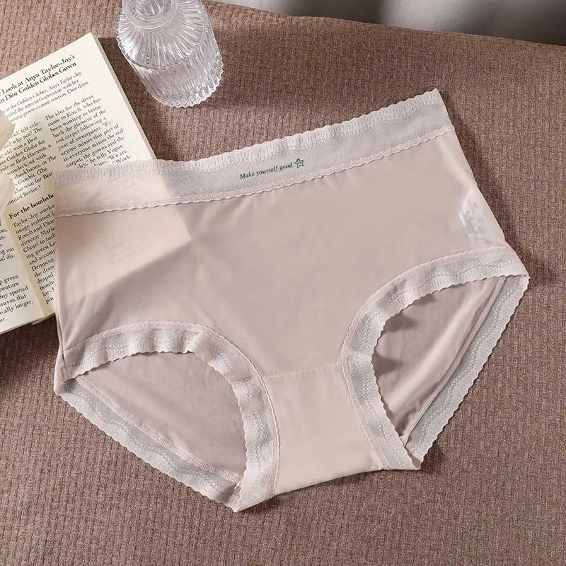 Plus Size High Waist Seamless Breathable Brief Panty