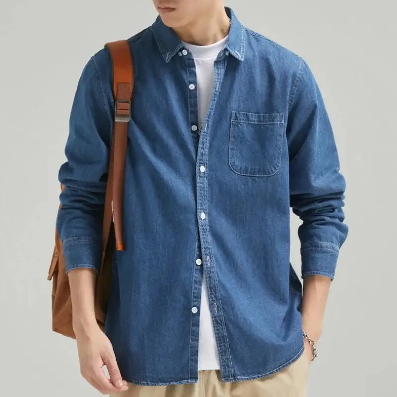 Washed Denim Western Shirt