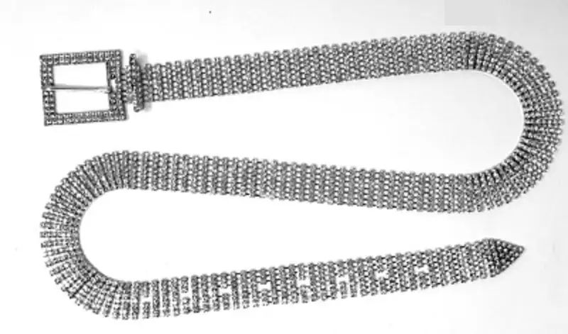 Modern Crystal Buckle Waist Belt