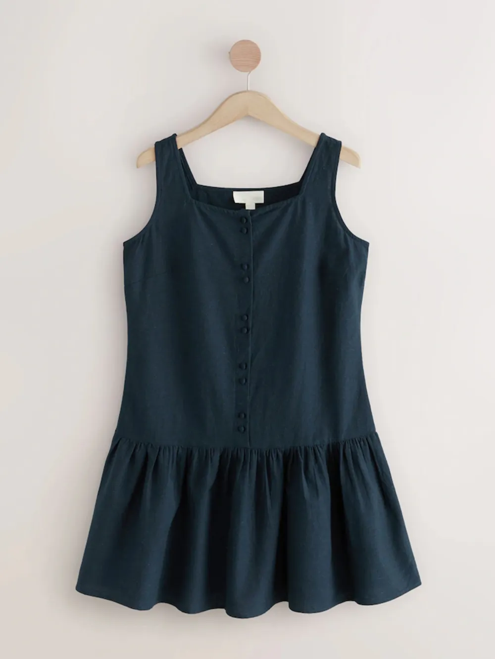 Basic Minimalist Bohemian Style Solid Color Dress