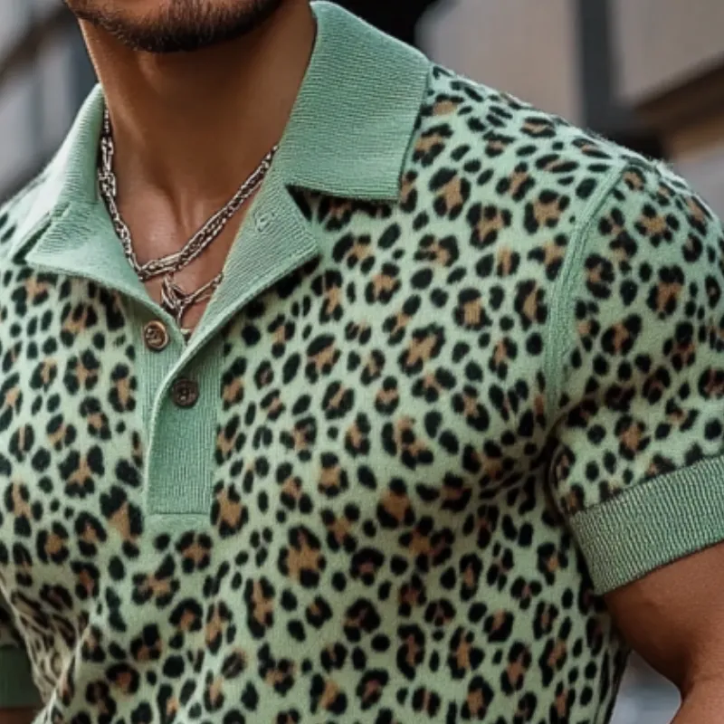 Office Ready Short Sleeve Collared Knit Shirt