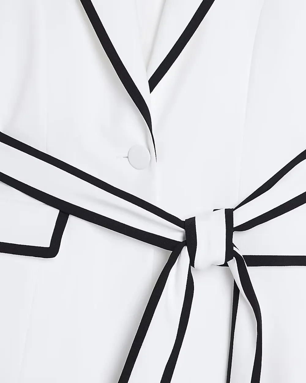 Women's Belted Blazer In Contrasting Colours