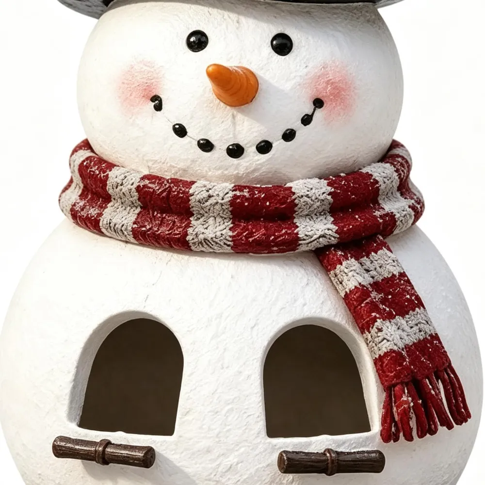 Christmas Bird Feeder, Hanging Lantern‑Style Snowman Bird Feeder